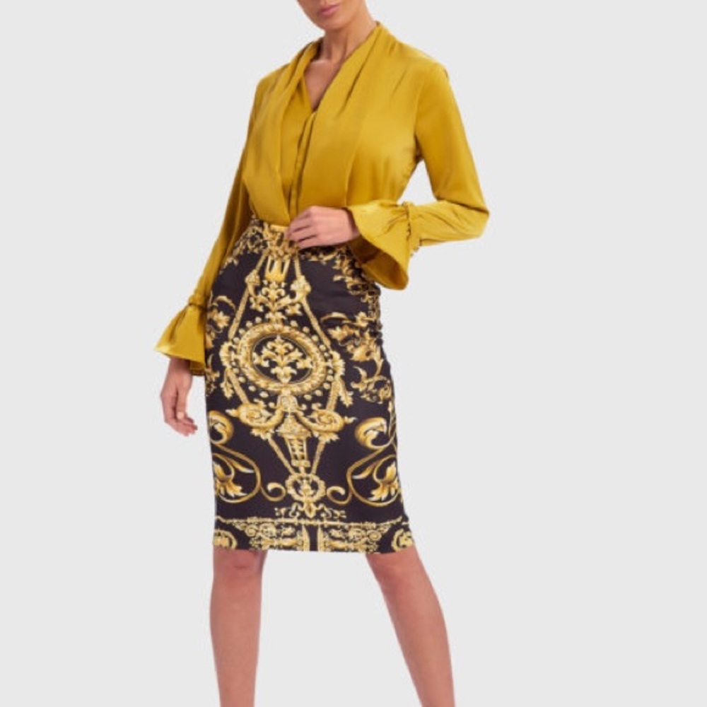 BAROQUE BLOUSE AND MIDI SKIRT SET